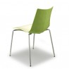 SEDIA ZEBRA BICOLORE 2272/221 - Gambe in metallo Cromato e seduta  con interno in Bianco e retro in Verde Pistacchio.