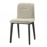 SEDIA NATURAL ALICE POP 2849 - Gambe in legno Smoke con seduta in velluto Ecrù.