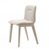 SEDIA NATURAL ALICE POP 2849 - Gambe in legno Faggio Sbiancato con seduta in velluto Ecrù.