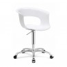 MISS B OFFICE 2694 - Struttura in acciaio Cromato e seduta in policarbonato Bianco Pieno dall'effetto lucido 310.