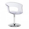 SEDIA MISS B TWIST ANTISHOCK 2693 - Struttura in acciaio Cromato e seduta in policarbonato Trasparente 100.