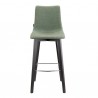 SGABELLO NATURAL ZEBRA POP -  Struttura in legno massello di faggio Wengè FW, seduta in tessuto Verde Giada T526.