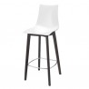 SGABELLO FISSO NATURAL ZEBRA ANTISHOCK - Gambe in legno Faggio Wengè FW e seduta in policarbonato Bianco Pieno 310.