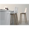 	SGABELLO FISSO NATURAL ZEBRA ANTISHOCK - Gambe in legno Faggio Naturale FN e seduta in policarbonato Bianco Pieno 310.