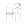 SEDIA ETOILE - P - Struttura e braccioli in polipropilene nel colore Bianco P101. Anche per Outdoor.