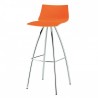 SGABELLO DAY - Struttura in acciaio cromato e seduta in polipropilene Arancio 30. Altezza seduta da 65 cm oppure 80 cm.