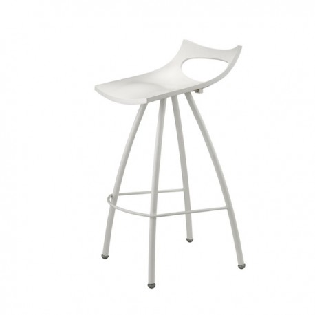 SGABELLO DIABLITO - Con gambe in metallo verniciato Lino VL e seduta in polipropilene Bianco Lino 11. Altezza seduta 65 cm.