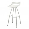 	SGABELLO DIABLITO - Con gambe in metallo verniciato Lino VL e seduta in polipropilene Bianco Lino 11. Altezza seduta 80 cm.