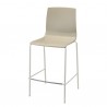 SGABELLO ALICE 2575 - Gambe in metallo verniciato Bianco Lino e seduta in polipropilene Tortora 15. In due altezze di seduta