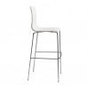 SGABELLO ALICE 2575 - Gambe in metallo Cromato e seduta in polipropilene Bianco Lino 11. In due altezze di seduta
