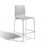 SGABELLO ALICE 2575 - Gambe in metallo verniciato Bianco Lino e seduta in polipropilene Bianco Lino 11. In due altezze di seduta