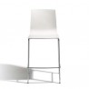SGABELLO ALICE 2575 - Gambe in metallo Cromato e seduta in polipropilene Bianco Lino 11. In due altezze di seduta