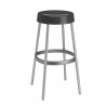 SGABELLO GIM 2300- gambe in alluminio anodizzato e seduta in tecnopolimero Antracite 81. Altezza seduta 80 cm.
