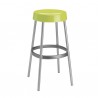 SGABELLO GIM 2300- gambe in alluminio anodizzato e seduta in tecnopolimero Verde Pistacchio 51. Altezza seduta 80 cm.