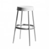 SGABELLO GIM 2300- gambe in alluminio anodizzato e seduta in tecnopolimero Lino 11. Altezza seduta 80 cm.