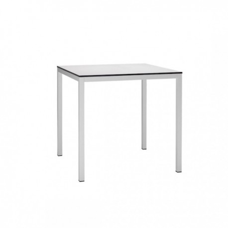 TAVOLO MIRTO 2422/2423 - Gambe in acciaio verniciato Bianco VB e piano in stratificato HPL Bianco 10.