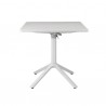 TAVOLO ECO PIANO RIBALTABILE - Colonna in alluminio verniciato, 4 gambe e piano in tecnopolimero Lino 11. Anche per esterno