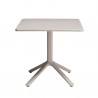 TAVOLO FISSO ECO 2450/2451 - Colonna in alluminio, Piano e le 4 gambe in tecnopolimero Tortora 15. Prettamente per Outdoor.