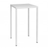 TAVOLO ALTO SUMMER 2734 - Gambe e piano in metallo verniciato Bianco VB. Altezza 110, ideale per sgabelli da altezza seduta 75 c