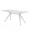 TAVOLO METROPOLIS PIANO RETTANGOLARE - Struttura in metallo verniciato Bianco VB e piano in stratificato HPL Bianco 10.