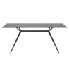 TAVOLO METROPOLIS PIANO RETTANGOLARE - Struttura in metallo verniciato Grafite VF e piano in stratificato HPL Antracite 81.