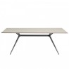 TAVOLO METROPOLIS PIANO RETTANGOLARE - Struttura in metallo verniciato Grafite VF e piano in stratificato HPL Rovere Tortora 570