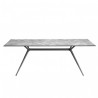 TAVOLO METROPOLIS PIANO RETTANGOLARE - Struttura in metallo verniciato Grafite VF e piano in stratificato HPL Effetto Cemento 87