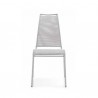 SEDIA AIR HIGH CB/1069 - Struttura in metallo Acciaio Satinato P95, seduta e schienale in rete Net Grigio 460. Impilabile.