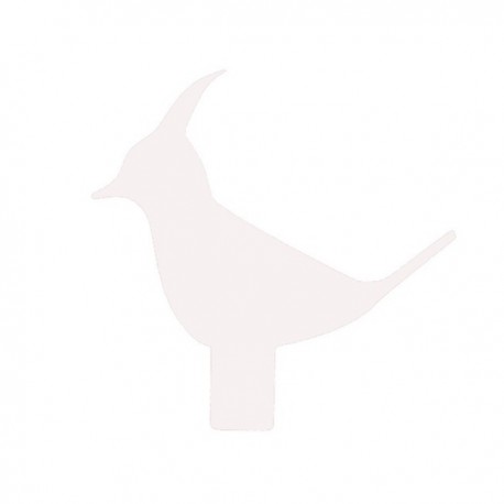 ACCESSORIO BIRD PER APPENDIABITI BAMBOO - Realizzato in acciaio verniciato nel colore Bianco.