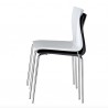 	SEDIA MIND - Gambe in metallo Cromato e seduta in acrilico Bianco Lucido.