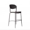SGABELLO EVO BAR STOOL STRASS - Gambe in metallo verniciato e sedile in polipropilene Antracite. Altezza seduta 77 cm.