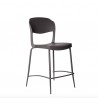 SGABELLO EVO BAR STOOL STRASS - Gambe in metallo verniciato e sedile in polipropilene Antracite. Altezza seduta 62 cm.