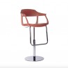 SGABELLO EVO GAS - P - Struttura in metallo Cromato e seduta in polipropilene Rosso P104.