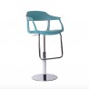 SGABELLO EVO GAS - P - Struttura in metallo Cromato e seduta in polipropilene Blu Acquamarina P109.