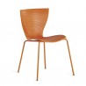 SEDIA GLORIA SD/GLR080 - Gambe in metallo verniciato e seduta in polipropilene Arancio. Anche per esterno.