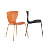 SEDIA GLORIA SD/GLR080 - Gambe in metallo verniciato e seduta in polipropilene Arancio oppure Nero. Anche per esterno.
