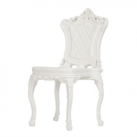 SEDIA PRINCESS OF LOVE PRS055 - Realizzata in polietilene nel colore Bianco Latte FT. Anche per esterno.