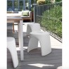 SGABELLO AMELIE ASG046 - Sgabello altezza 43 cm in polietilene nel colore Bianco Latte FT. Anche per giardino.