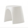 SGABELLO AMELIE ASG046 - Sgabello altezza 43 cm in polietilene nel colore Bianco Latte FT. Anche per giardino.