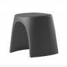SGABELLO AMELIE ASG046 - Sgabello altezza 43 cm in polietilene nel colore Grigio Elefante FG, Anche per giardino.