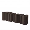 PANCA AMORE AMO040 - In polietilene da 145 cm nel colore Marrone Cioccolato FE, anche per spazi all'aperto.