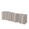 PANCA AMORE AMO040 - In polietilene da 145 cm nel colore Grigio Tortora FP, anche per spazi all'aperto.