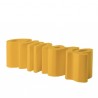 PANCA AMORE AMO040 - In polietilene da 145 cm nel colore Giallo Zafferano FB, anche per spazi all'aperto.