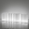 PANCA AMORE AMO040 - In polietilene da 145 cm nel colore Bianco con luce a LED interna, consigliata per ambienti Indoor.