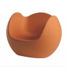 POLTRONA BLOS BLO075 - Struttura in polietilene nel colore Arancio Zucca FC. Anche per esterno.