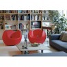 POLTRONA BLOS BLO075 - Struttura in polietilene nel colore Rosso Fiamma FD. Anche per esterno.