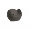 POLTRONA BLOS BLO075 - Struttura in polietilene nel colore laccato lucido Grigio Vanity QG. Anche per esterno.