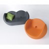 DIVANETTO A DONDOLO BLOSSY BLO086 - In polietilene nel colore Grigio Elefante FG. Anche per spazi all'aperto.