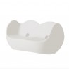 DIVANETTO A DONDOLO BLOSSY BLO086 - In polietilene nel colore Bianco LU con illuminazione a Led interna. Anche per Outdoor.