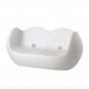 DIVANETTO A DONDOLO BLOSSY BLO086 - In polietilene nel colore Bianco Latte FT. Anche per spazi all'aperto.